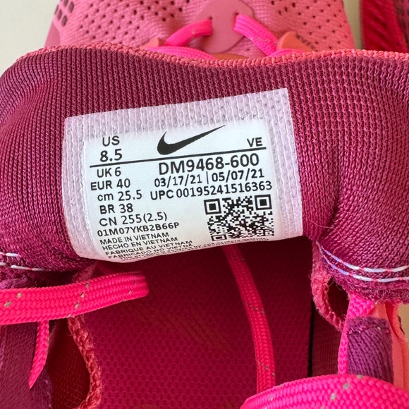 NIB NIKE React Pegasus Trail 3 Running Shoes Size 8.5 PINK - Picture 15 of 16